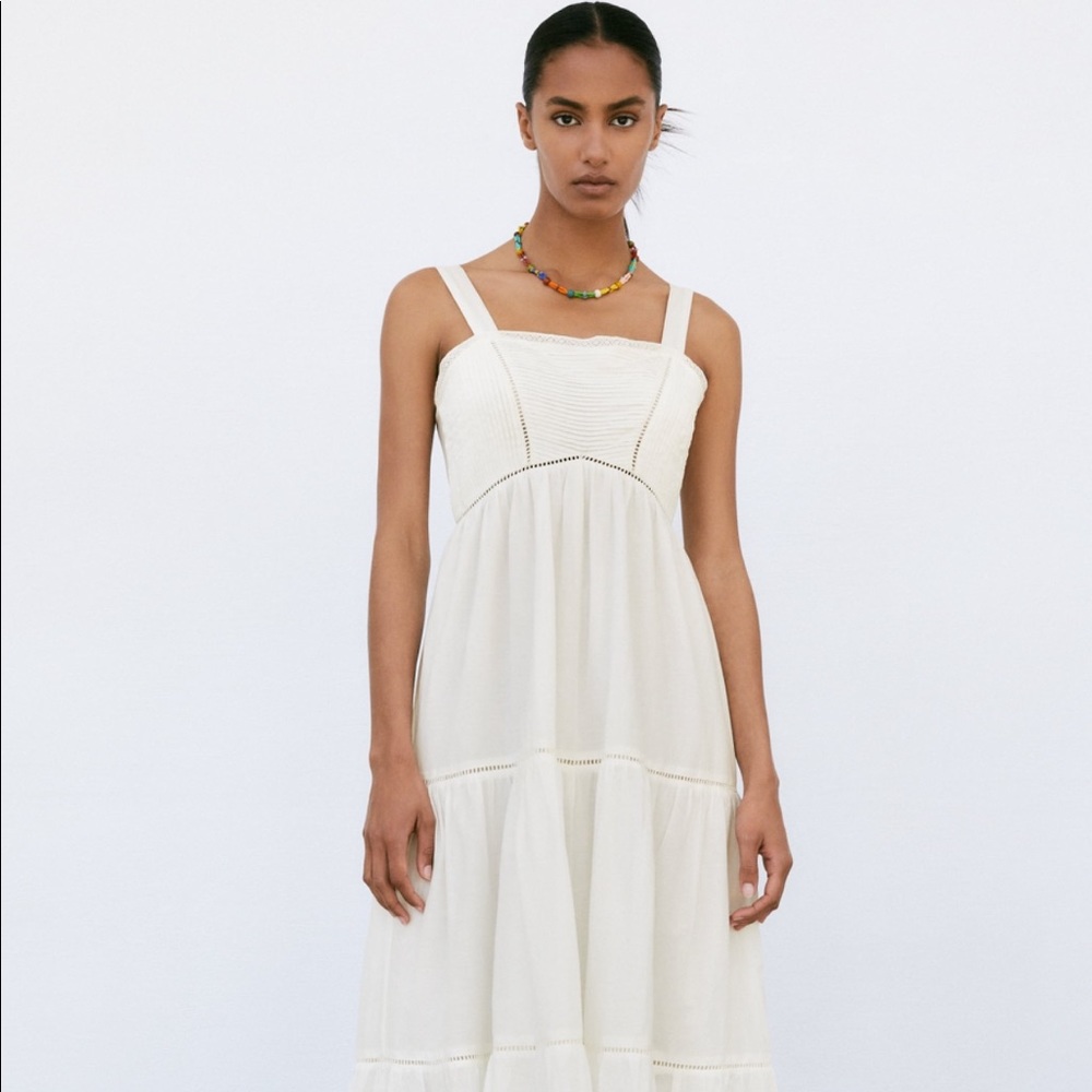 PINTUCK MIDI DRESS